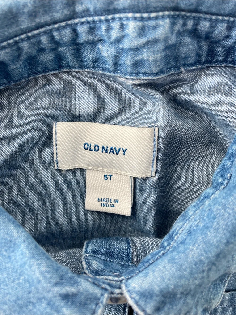 SALE! 50% Off Girls' Denim Shirt Dress - Blue Size 5T